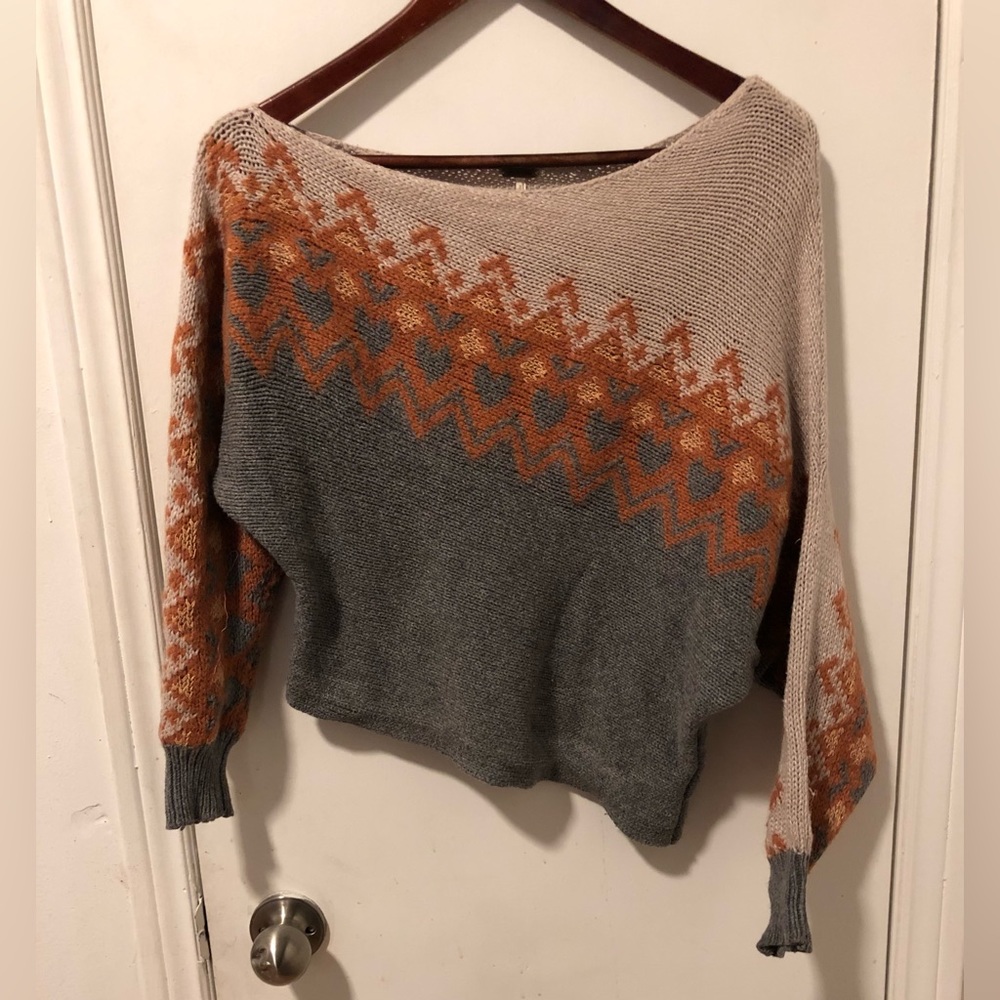 Free People Asymmetrical Knit Sweater